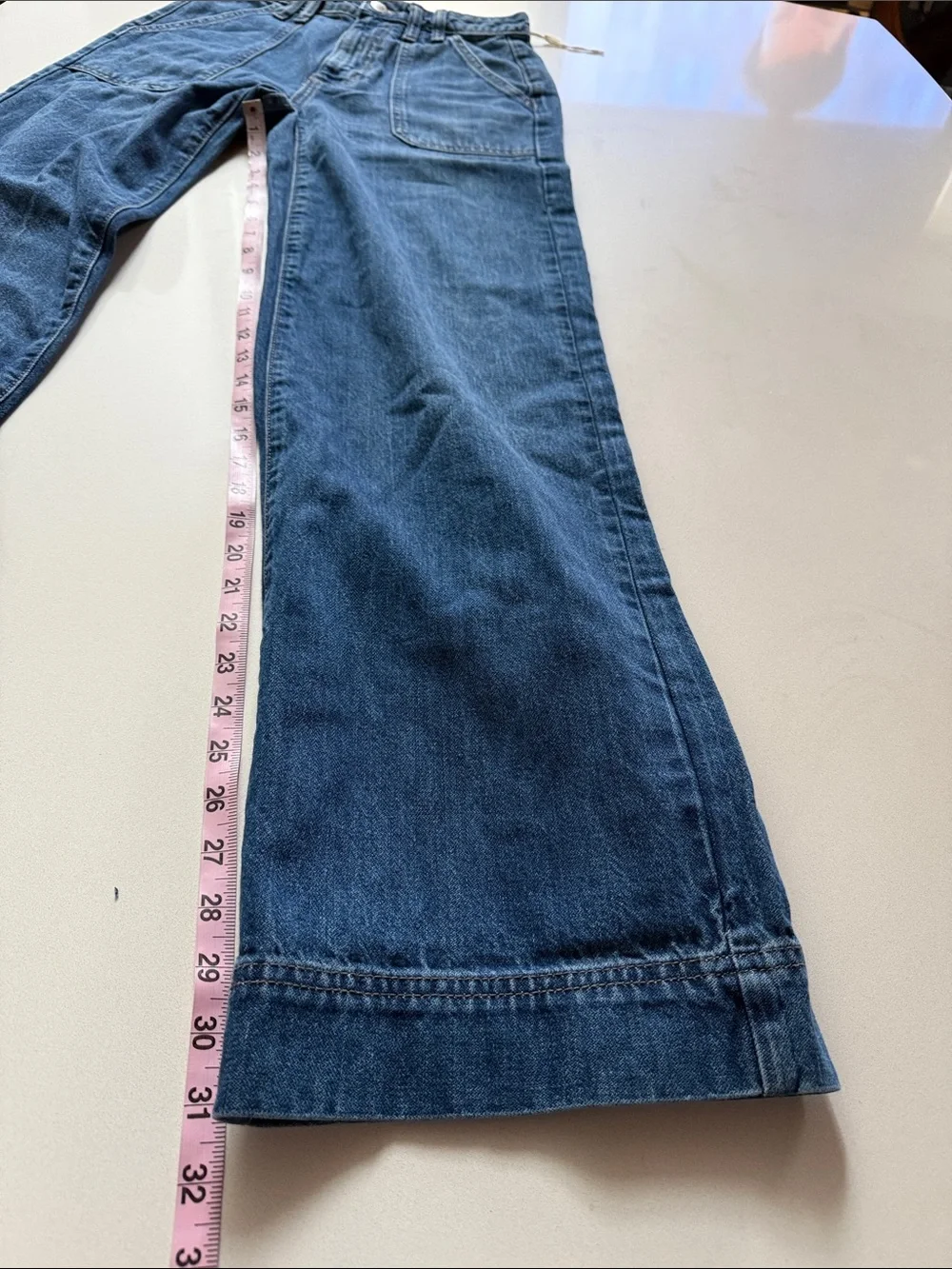 🆕 Universal Thread High-Rise Wide Leg Trouser Jeans in Medium Blue, Size 0 - Picture 11 of 11